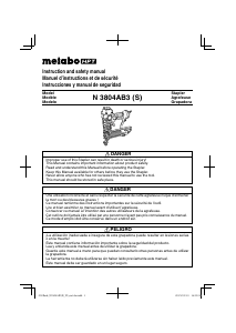 Mode d’emploi Metabo N3804AB3(S) Agrafeuse