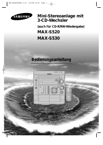 Bedienungsanleitung Samsung MAX-S520 CD-player