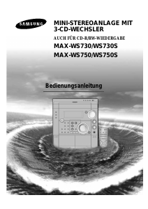 Bedienungsanleitung Samsung MAX-WS730 CD-player