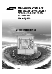 Bedienungsanleitung Samsung MAX-ZJ650 CD-player