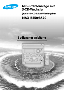 Bedienungsanleitung Samsung MAX-B550 CD-player