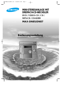 Bedienungsanleitung Samsung MAX-DN87 CD-player