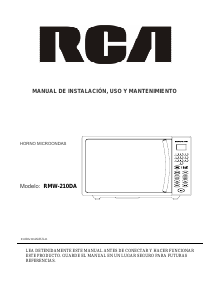 Manual de uso RCA RMW210DA Microondas