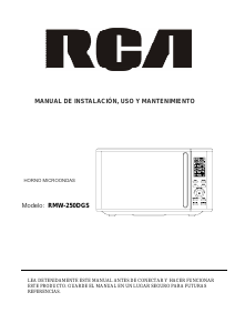 Manual de uso RCA RMW250NDG Microondas