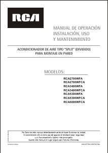 Manual de uso RCA RCA2700WFCA Aire acondicionado