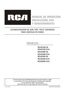 Manual de uso RCA RCA2700FCA Aire acondicionado