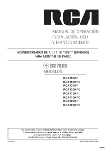 Manual de uso RCA RCA6000F Aire acondicionado