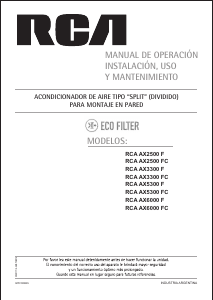 Manual de uso RCA AX3300FC Aire acondicionado