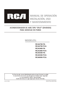 Manual de uso RCA RCA2700FA Aire acondicionado