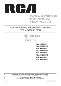 Manual de uso RCA AX5300FC Aire acondicionado