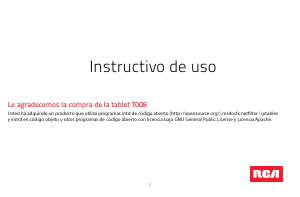 Manual de uso RCA T008 Tablet