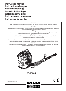 Manual Dolmar PB7600.4 Soprador de folhas