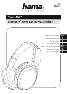 Manual de uso Hama 00184025 Tour ANC Auriculares