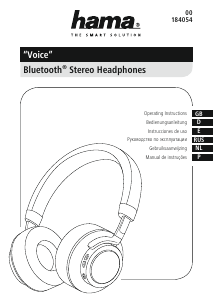 Manual Hama 00184054 Voice Headphone