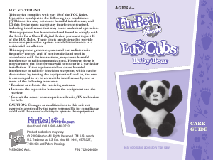 Handleiding Hasbro Furreal Friends Luvcubs Baby Bear