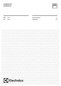 Brugsanvisning Electrolux EOB301W Ovn