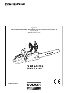 Manual Dolmar PS350C-35 Chainsaw