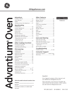 Manual GE PSB9240DFWW Profile Oven