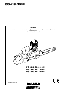 Handleiding Dolmar PS6400-45 Kettingzaag