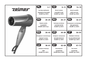 Руководство Zelmer 33Z016 Фен