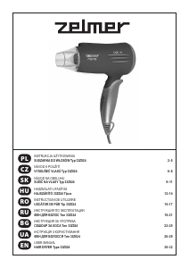 Manual Zelmer 33Z024 Uscător de păr