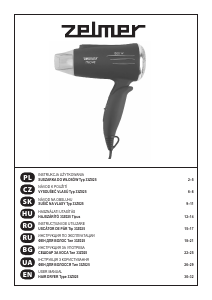 Manual Zelmer 33Z025 Hair Dryer