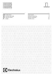 Manuale Electrolux DAK6035WE Cappa da cucina