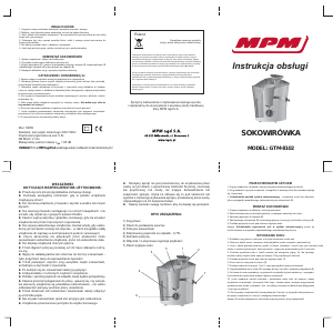 Instrukcja MPM GTM-8102 Sokowirówka