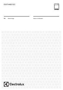 Mode d’emploi Electrolux EW7H4801SC Sèche-linge