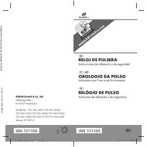 Manual Auriol IAN 101166 Relógio de pulso