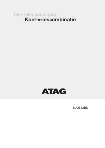 Handleiding ATAG KA2512BD Koel-vries combinatie