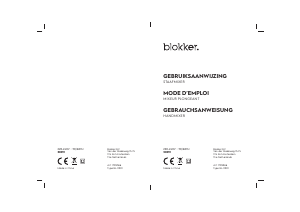 Mode d’emploi Blokker BL-11001 Mixeur plongeant