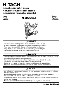 Mode d’emploi Hitachi N3804AB3 Agrafeuse