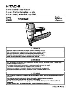 Manual de uso Hitachi N5008AC Grapadora electrica