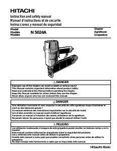 Manual Hitachi N5024A Tacker