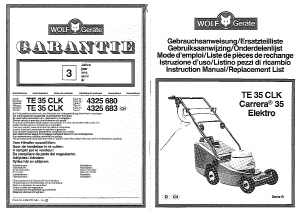Manual Wolf Garten TE 35 CLK Lawn Mower