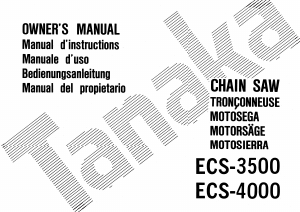 Manuale Tanaka ECS-3500 Motosega