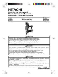 Manual Hitachi N3804AB2 Tacker