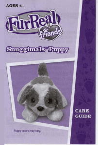 Manual Hasbro Furreal Friends Snuggimals Puppy