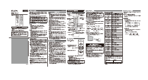 説明書 エルパ RC-01ACTV リモコン