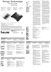 Mode d’emploi Beurer GS 41 Pèse-personne