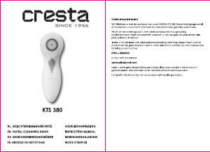 Manual Cresta KTS 380 Facial Cleansing Brush