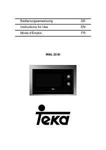 Mode d’emploi Teka MWL 20 BI Micro-onde