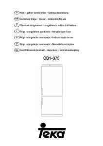 Manual Teka CB1 375 Fridge-Freezer