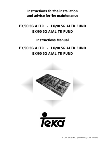 Handleiding Teka EX 90 5G AI TR IX Kookplaat