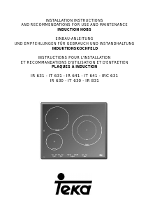 Handleiding Teka IR 831 Kookplaat