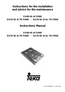 Manual Teka EX 70 5G AI AL TR Hob