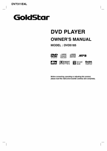 Manual GoldStar DVD5185 DVD Player