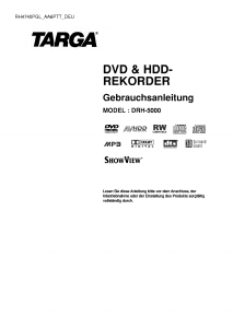 Bedienungsanleitung Targa DRH-5000 DVD-player
