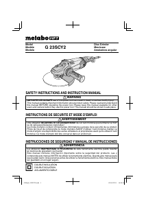 Mode d’emploi Metabo G 23SCY2 Meuleuse angulaire